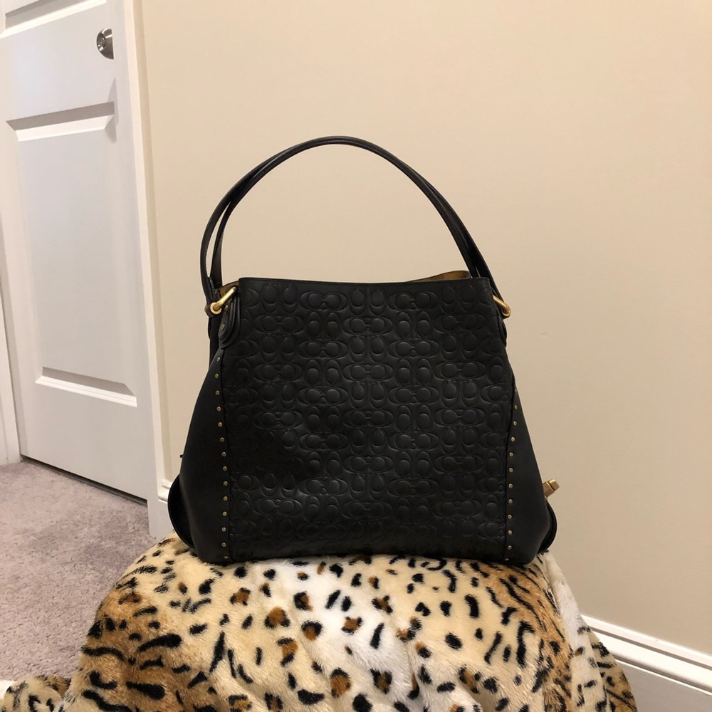 Black leather w/gold hardware